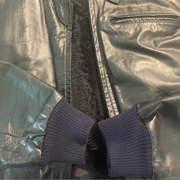 Vintage Berman’s black leather bomber motorcycle jacket w/ liner size 50 (XXXL) - Picture 5 of 15
